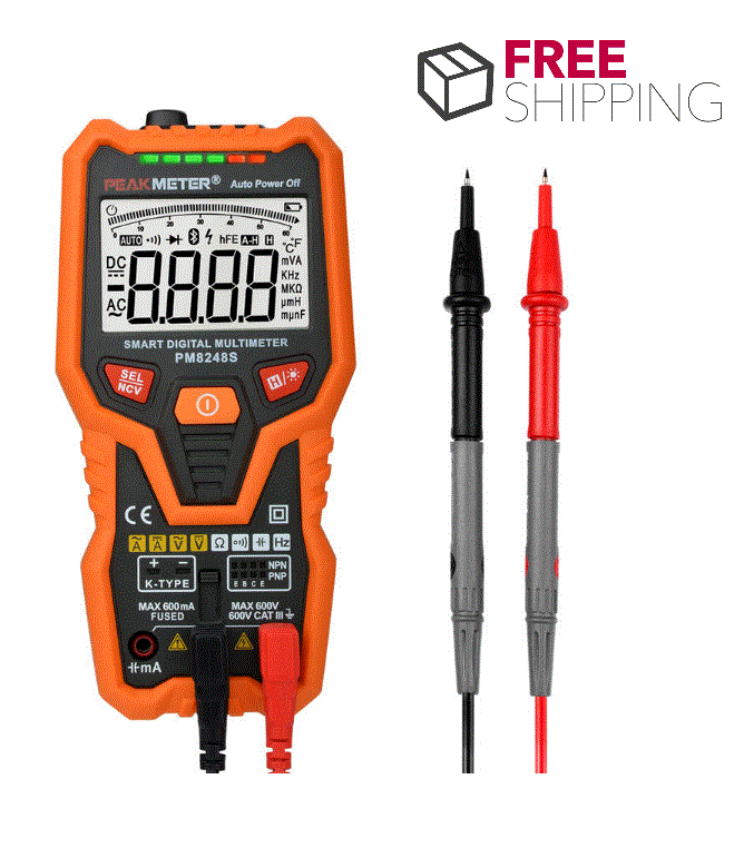 Multimeter Auto Range Digital NCV Multimeter Voltmeter Ammeter Frequency Resistance Capacitance Temperature Tester